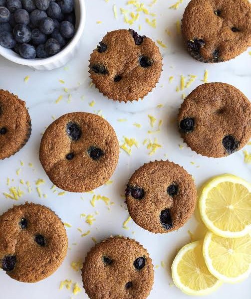 Paleo Lemon Blueberry Muffins