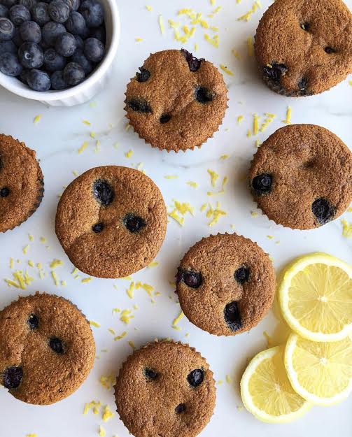 Paleo Lemon Blueberry Muffins