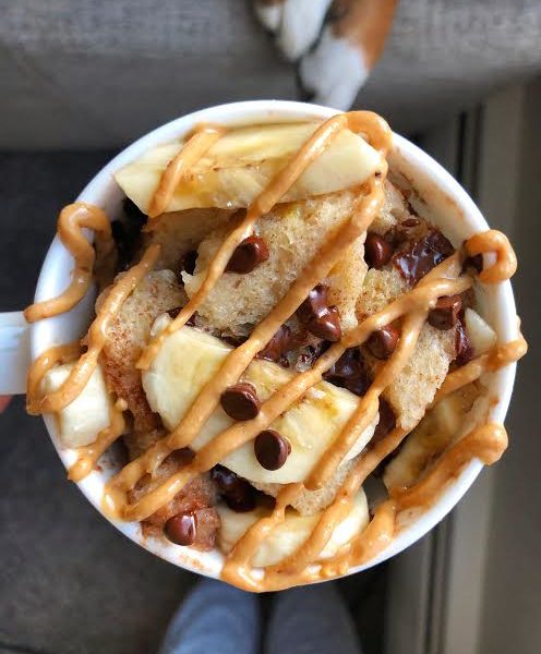 Chunky Monkey French Toast in a Mug