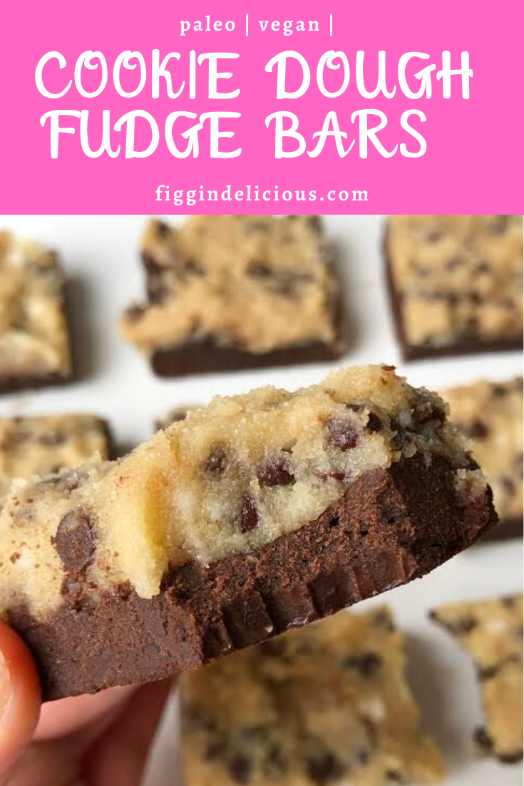 Cookie Dough Fudge Bars Figgin Delicious Gluten Free