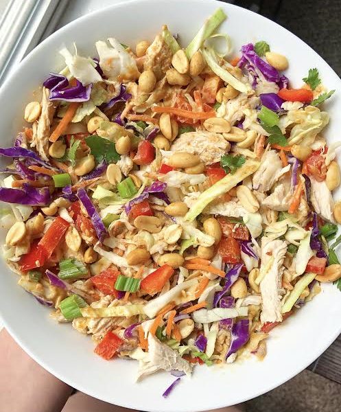 Thai Chicken Salad with Peanut Dressing