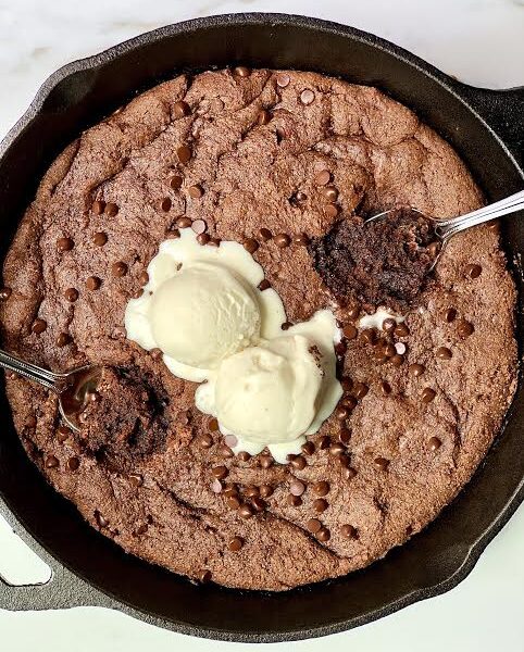 Double Chocolate Skillet Cookie