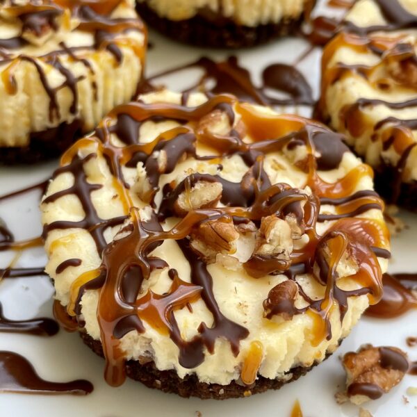 Mini Turtle Cheesecakes