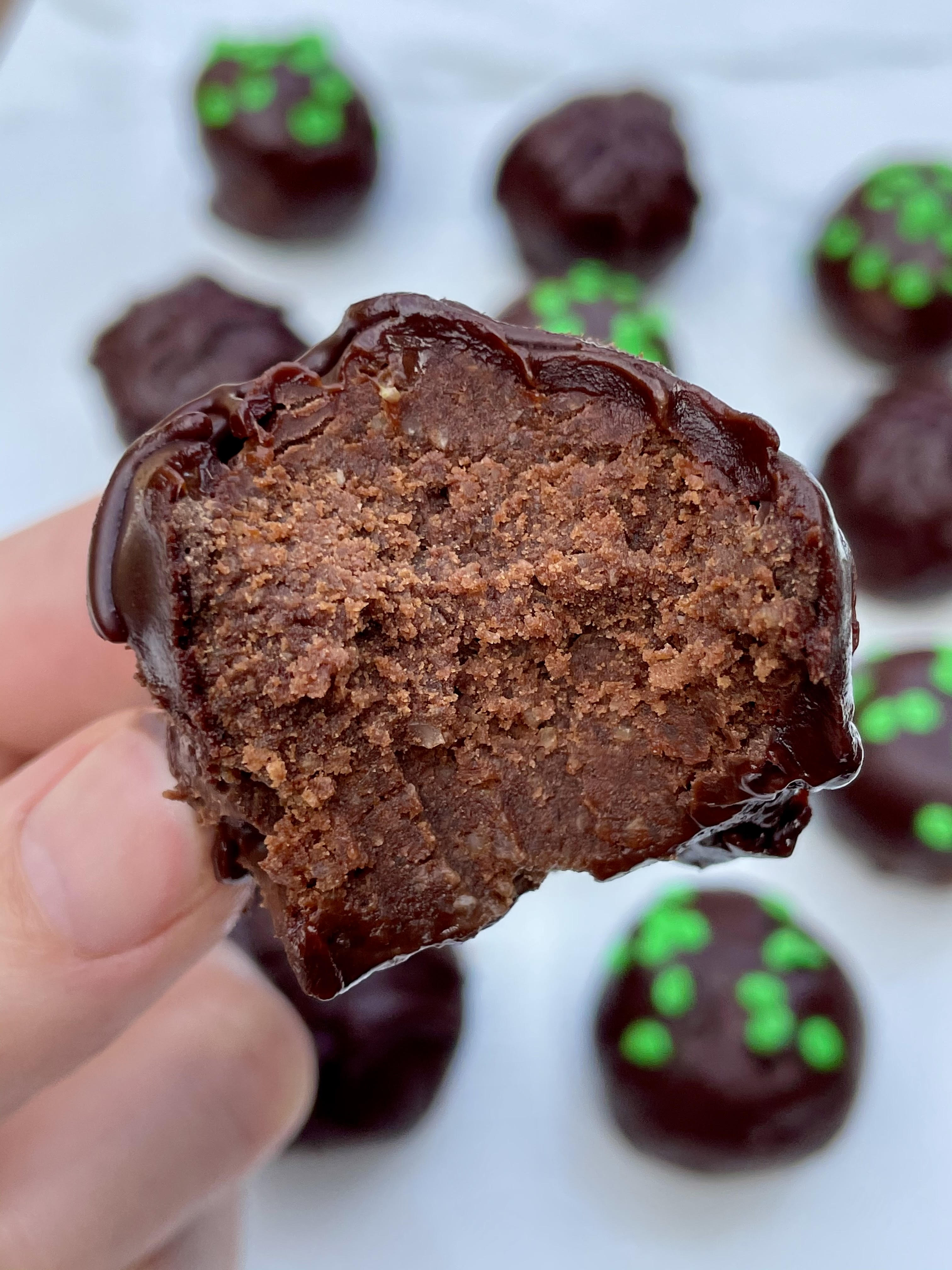 Thin Mint Protein Truffles