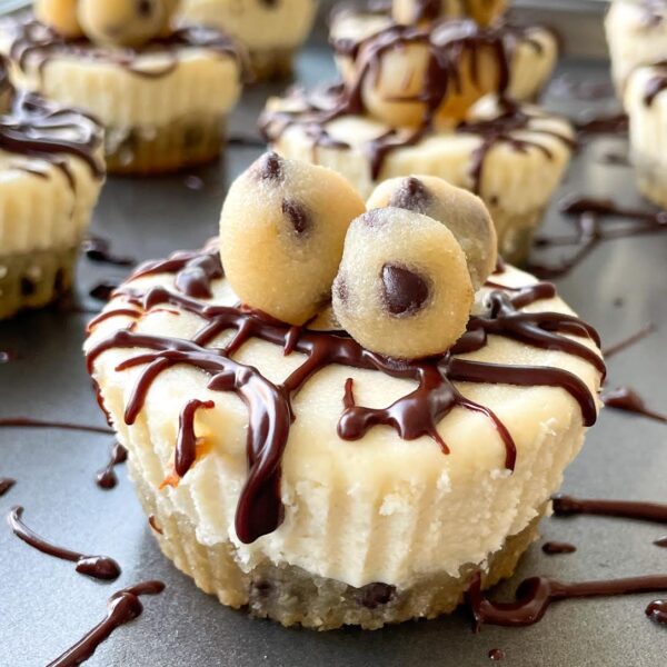 Cookie Dough Mini Cheesecakes